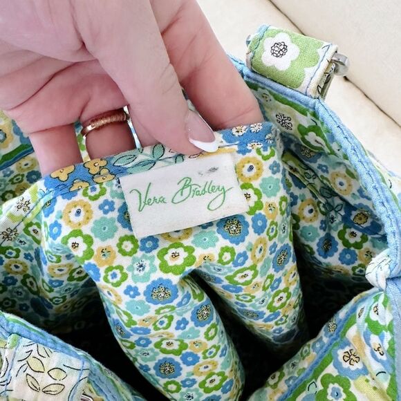 Vera Bradley Blue and Green Floral Tote - Picture 4 of 5